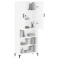 vidaXL Credenza Bianca 69,5x34x180 cm in Legno Multistrato vidaXL Credenza Bianca 69,5x34x180 cm in Legno Multistrato