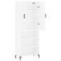 vidaXL Credenza Bianca 69,5x34x180 cm in Legno Multistrato vidaXL Credenza Bianca 69,5x34x180 cm in Legno Multistrato
