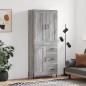 vidaXL Credenza Grigio Sonoma 69,5x34x180 cm in Legno Multistrato vidaXL Credenza Grigio Sonoma 69,5x34x180 cm in Legno Multistrato