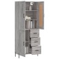 vidaXL Credenza Grigio Sonoma 69,5x34x180 cm in Legno Multistrato vidaXL Credenza Grigio Sonoma 69,5x34x180 cm in Legno Multistrato