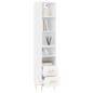 vidaXL Credenza Bianca 34,5x34x180 cm in Legno Multistrato vidaXL Credenza Bianca 34,5x34x180 cm in Legno Multistrato