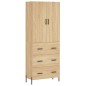 vidaXL Credenza Rovere Sonoma 69,5x34x180 cm in Legno Multistrato