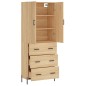 vidaXL Credenza Rovere Sonoma 69,5x34x180 cm in Legno Multistrato