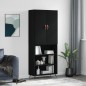 vidaXL Credenza Nera 69,5x34x180 cm in Legno Multistrato vidaXL Credenza Nera 69,5x34x180 cm in Legno Multistrato