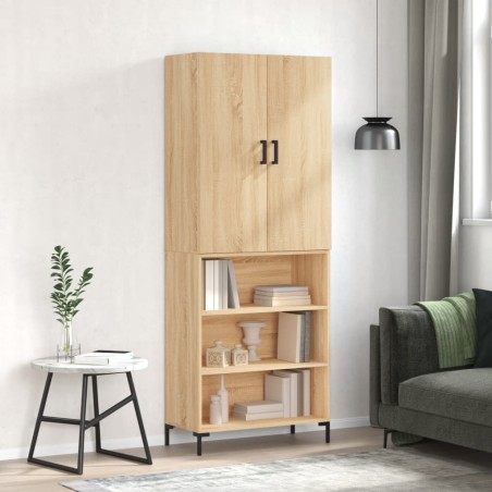 vidaXL Credenza Rovere Sonoma 69,5x34x180 cm in Legno Multistrato