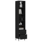 vidaXL Credenza Nera 34,5x34x180 cm in Legno Multistrato vidaXL Credenza Nera 34,5x34x180 cm in Legno Multistrato
