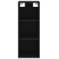 vidaXL Credenza Nera 34,5x34x180 cm in Legno Multistrato vidaXL Credenza Nera 34,5x34x180 cm in Legno Multistrato