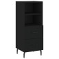 vidaXL Credenza Nera 34,5x34x180 cm in Legno Multistrato vidaXL Credenza Nera 34,5x34x180 cm in Legno Multistrato
