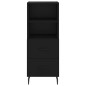 vidaXL Credenza Nera 34,5x34x180 cm in Legno Multistrato vidaXL Credenza Nera 34,5x34x180 cm in Legno Multistrato