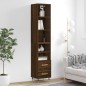 vidaXL Credenza Rovere Marrone 34,5x34x180 cm in Legno Multistrato vidaXL Credenza Rovere Marrone 34,5x34x180 cm in Legno Multistrato