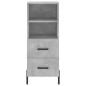 vidaXL Credenza Grigio Cemento 34,5x34x180 cm in Legno Multistrato vidaXL Credenza Grigio Cemento 34,5x34x180 cm in Legno Multistrato