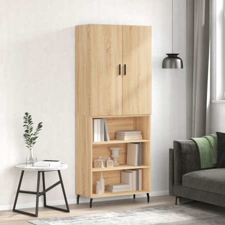 vidaXL Credenza Rovere Sonoma 69,5x34x180 cm in Legno Multistrato