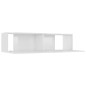 Mobile TV Bianco Lucido 120x30x30 cm in Truciolato Mobile TV Bianco Lucido 120x30x30 cm in Truciolato