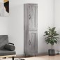 vidaXL Credenza Grigio Sonoma 34,5x34x180 cm in Legno Multistrato vidaXL Credenza Grigio Sonoma 34,5x34x180 cm in Legno Multistrato