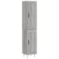 vidaXL Credenza Grigio Sonoma 34,5x34x180 cm in Legno Multistrato vidaXL Credenza Grigio Sonoma 34,5x34x180 cm in Legno Multistrato
