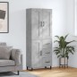 vidaXL Credenza Grigio Cemento 69,5x34x180 cm in Legno Multistrato vidaXL Credenza Grigio Cemento 69,5x34x180 cm in Legno Multistrato