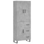 vidaXL Credenza Grigio Cemento 69,5x34x180 cm in Legno Multistrato vidaXL Credenza Grigio Cemento 69,5x34x180 cm in Legno Multistrato