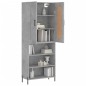 vidaXL Credenza Grigio Cemento 69,5x34x180 cm in Legno Multistrato vidaXL Credenza Grigio Cemento 69,5x34x180 cm in Legno Multistrato