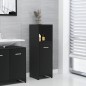 Armadio da Bagno Nero 30x30x95 cm in Truciolato Armadio da Bagno Nero 30x30x95 cm in Truciolato