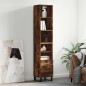 vidaXL Credenza Rovere Fumo 34,5x34x180 cm in Legno Multistrato vidaXL Credenza Rovere Fumo 34,5x34x180 cm in Legno Multistrato