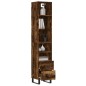 vidaXL Credenza Rovere Fumo 34,5x34x180 cm in Legno Multistrato vidaXL Credenza Rovere Fumo 34,5x34x180 cm in Legno Multistrato