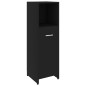 Armadio da Bagno Nero 30x30x95 cm in Truciolato Armadio da Bagno Nero 30x30x95 cm in Truciolato