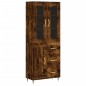 vidaXL Credenza Rovere Fumo  69,5x34x180 cm in Legno Multistrato