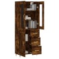 vidaXL Credenza Rovere Fumo  69,5x34x180 cm in Legno Multistrato