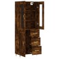 vidaXL Credenza Rovere Fumo  69,5x34x180 cm in Legno Multistrato