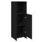 Armadio da Bagno Nero 30x30x95 cm in Truciolato Armadio da Bagno Nero 30x30x95 cm in Truciolato