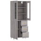 vidaXL Credenza Grigio Sonoma 69,5x34x180 cm in Legno Multistrato vidaXL Credenza Grigio Sonoma 69,5x34x180 cm in Legno Multistrato
