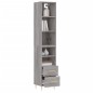 vidaXL Credenza Grigio Sonoma 34,5x34x180 cm in Legno Multistrato vidaXL Credenza Grigio Sonoma 34,5x34x180 cm in Legno Multistrato