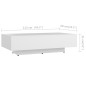 Tavolino da Caffè Bianco 115x60x31 cm in Truciolato Tavolino da Caffè Bianco 115x60x31 cm in Truciolato