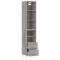 vidaXL Credenza Grigio Sonoma 34,5x34x180 cm in Legno Multistrato vidaXL Credenza Grigio Sonoma 34,5x34x180 cm in Legno Multistrato