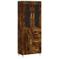 vidaXL Credenza Rovere Fumo  69,5x34x180 cm in Legno Multistrato