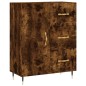 vidaXL Credenza Rovere Fumo  69,5x34x180 cm in Legno Multistrato
