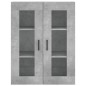 vidaXL Credenza Grigio Cemento 69,5x34x180 cm in Legno Multistrato vidaXL Credenza Grigio Cemento 69,5x34x180 cm in Legno Multistrato