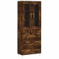 vidaXL Credenza Rovere Fumo 69,5x34x180 cm in Legno Multistrato vidaXL Credenza Rovere Fumo 69,5x34x180 cm in Legno Multistrato