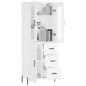 vidaXL Credenza Bianca 69,5x34x180 cm in Legno Multistrato vidaXL Credenza Bianca 69,5x34x180 cm in Legno Multistrato