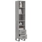 vidaXL Credenza Grigio Sonoma 34,5x34x180 cm in Legno Multistrato vidaXL Credenza Grigio Sonoma 34,5x34x180 cm in Legno Multistrato