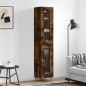 vidaXL Credenza Rovere Fumo 34,5x34x180 cm in Legno Multistrato vidaXL Credenza Rovere Fumo 34,5x34x180 cm in Legno Multistrato