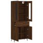 vidaXL Credenza Rovere Marrone 69,5x34x180 cm in Legno Multistrato vidaXL Credenza Rovere Marrone 69,5x34x180 cm in Legno Multistrato