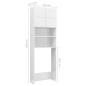 vidaXL Mobile per Lavatrice Bianco Lucido 64x25,5x190 cm vidaXL Mobile per Lavatrice Bianco Lucido 64x25,5x190 cm