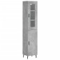 vidaXL Credenza Grigio Cemento 34,5x34x180 cm in Legno Multistrato vidaXL Credenza Grigio Cemento 34,5x34x180 cm in Legno Multistrato