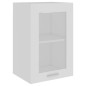 Armadio Sospeso con Vetro Bianco 40x31x60 cm Legno Multistrato Armadio Sospeso con Vetro Bianco 40x31x60 cm Legno Multistrato
