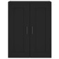 vidaXL Credenza Nera 69,5x34x180 cm in Legno Multistrato vidaXL Credenza Nera 69,5x34x180 cm in Legno Multistrato