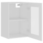Armadio Sospeso con Vetro Bianco 40x31x60 cm Legno Multistrato Armadio Sospeso con Vetro Bianco 40x31x60 cm Legno Multistrato