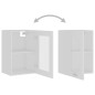 Armadio Sospeso con Vetro Bianco 40x31x60 cm Legno Multistrato Armadio Sospeso con Vetro Bianco 40x31x60 cm Legno Multistrato