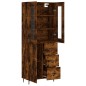 vidaXL Credenza Rovere Fumo 69,5x34x180 cm in Legno Multistrato vidaXL Credenza Rovere Fumo 69,5x34x180 cm in Legno Multistrato