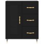 vidaXL Credenza Nera 69,5x34x180 cm in Legno Multistrato vidaXL Credenza Nera 69,5x34x180 cm in Legno Multistrato